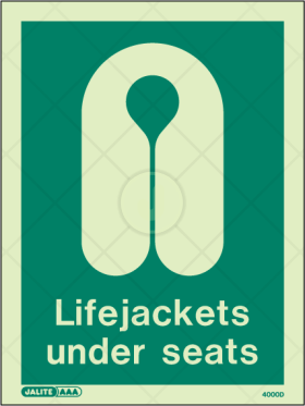 Lifejackets under seats