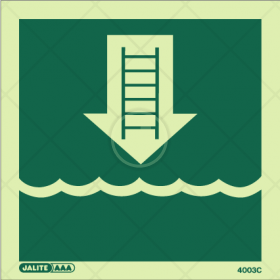 Embarkation ladder or alternative approved device