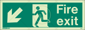 Fire Exit arrow down left