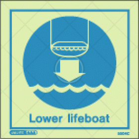 Survival craft instructions, rescue boat instructions, lower lifeboat