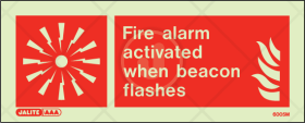 Fire alarm activated when beacon flashes