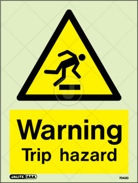 Warning Trip hazard