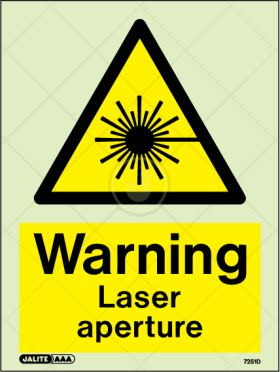 Warning laser aperture