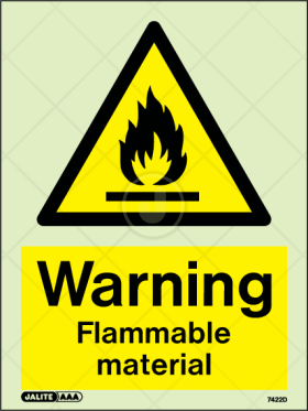 Warning Flammable material