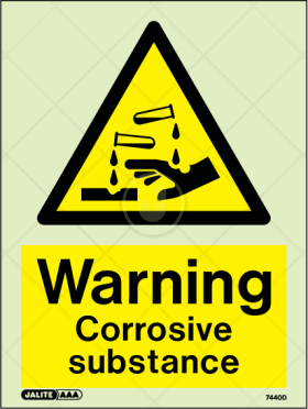 Warning Corrosive substance