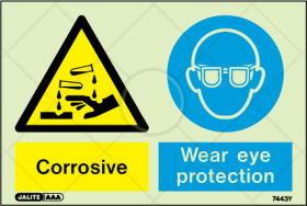 Corrosive, wear eye protection