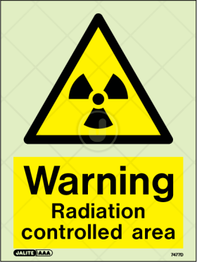 Warning Radiation controlled area