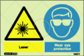 Laser, wear eye protection