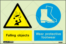 Warning Falling Objects Wear Foot protection