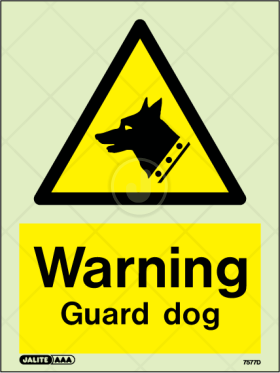 Warning Guard dog