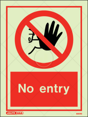 No Entry - Prohibition Signs