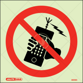 No transmitting device - Prohibition Sign