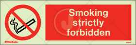 Smoking strictly forbidden - Prohibition Sign