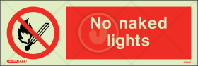 No naked lights - Prohibition Sign