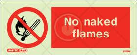 No Naked Flames - Prohibition Sign