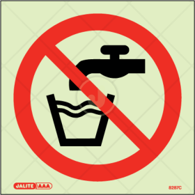 Not drinking water - Prohibition Sign