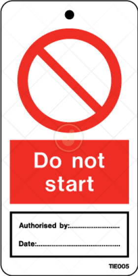 Tie tag Do not start