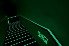 High rise buildings, photoluminescent, stairwell egress systems